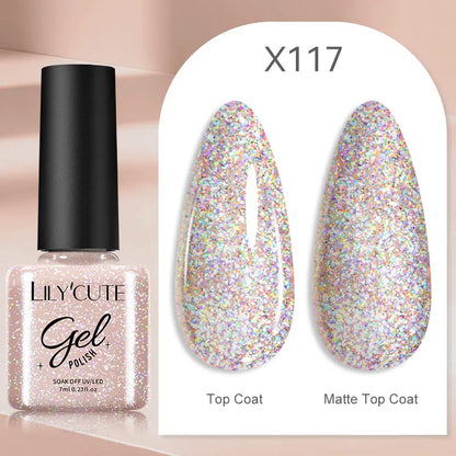 LILYCUTE 7ml Thermal Gel Nail Polish 3 Layers Temperature Color Changing Gel Polish Semi Permanent UV Gel For Nail Art Manicure
