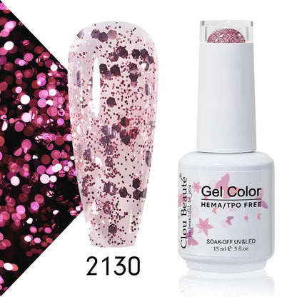 Clou Beaute 15ml Summer Bright Hot Pink Orange HEMA TPO FREE Nail Gel Polish Vernis Semi Permanent Nail Art Pigment Gel Varnish