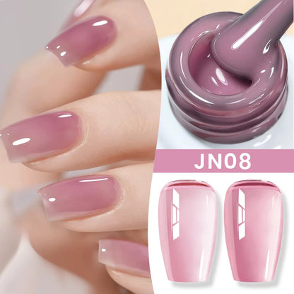 Jelly Nude Gel Nail Polish 10ml - Light Pink Peach UV Cure
