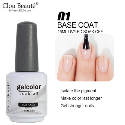 Clou Beaute 15ml Summer Bright Hot Pink Orange HEMA TPO FREE Nail Gel Polish Vernis Semi Permanent Nail Art Pigment Gel Varnish
