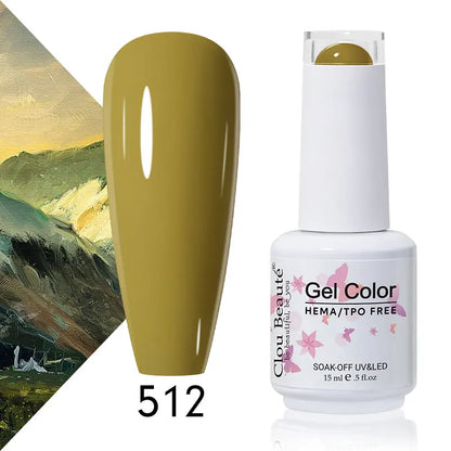 Clou Beaute 15ml Summer Bright Hot Pink Orange HEMA TPO FREE Nail Gel Polish Vernis Semi Permanent Nail Art Pigment Gel Varnish