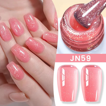 Jelly Nude Gel Nail Polish 10ml - Light Pink Peach UV Cure