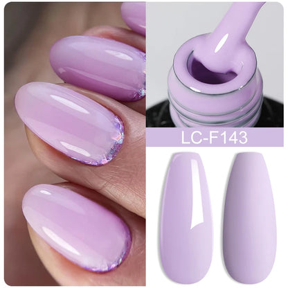 LILYCUTE 8ml Pink Natural Dried Flower Gel Nail Polish Summer Colorful Fairy Series Manicure Painting Soak Off Nail Art UV Gel