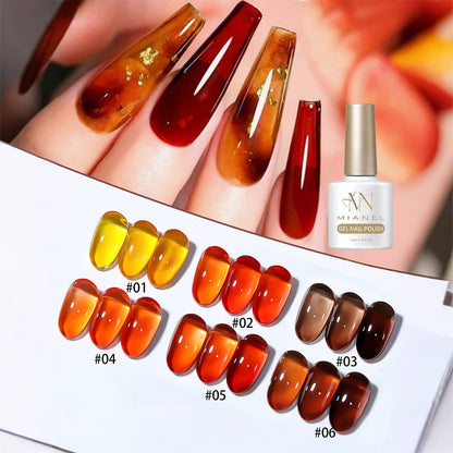 Jelly Gel Nail Polish 10ML - Brown Amber Series 2026