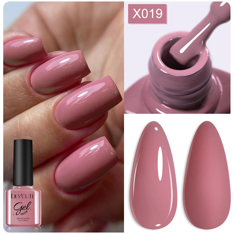 LILYCUTE 7ml Thermal Gel Nail Polish 3 Layers Temperature Color Changing Gel Polish Semi Permanent UV Gel For Nail Art Manicure