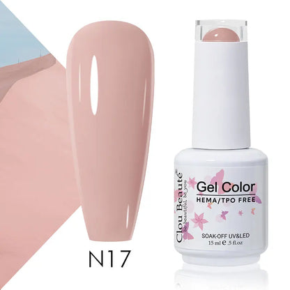 Clou Beaute 15ml Summer Bright Hot Pink Orange HEMA TPO FREE Nail Gel Polish Vernis Semi Permanent Nail Art Pigment Gel Varnish