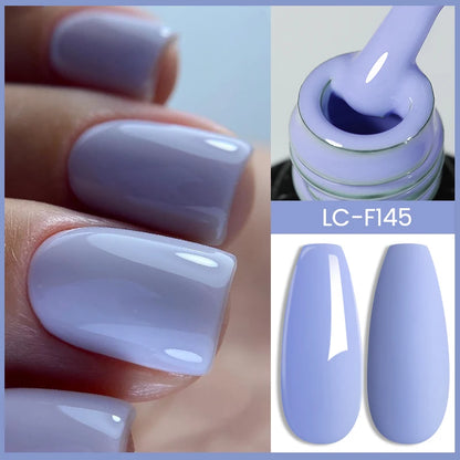 LILYCUTE 8ml Pink Natural Dried Flower Gel Nail Polish Summer Colorful Fairy Series Manicure Painting Soak Off Nail Art UV Gel