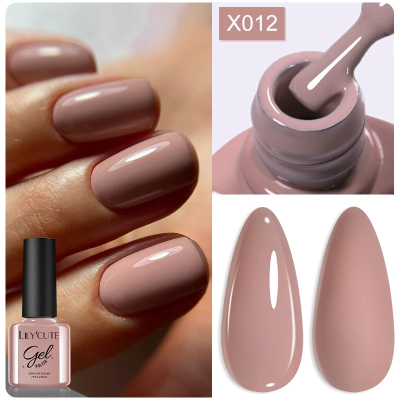 LILYCUTE 7ml Thermal Gel Nail Polish 3 Layers Temperature Color Changing Gel Polish Semi Permanent UV Gel For Nail Art Manicure