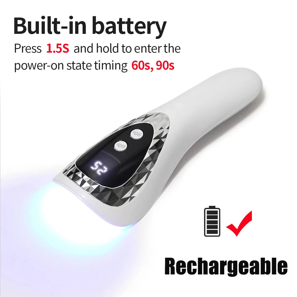 UV LED Nail Lamp - Quick Dry, USB Rechargeable Mini Dryer