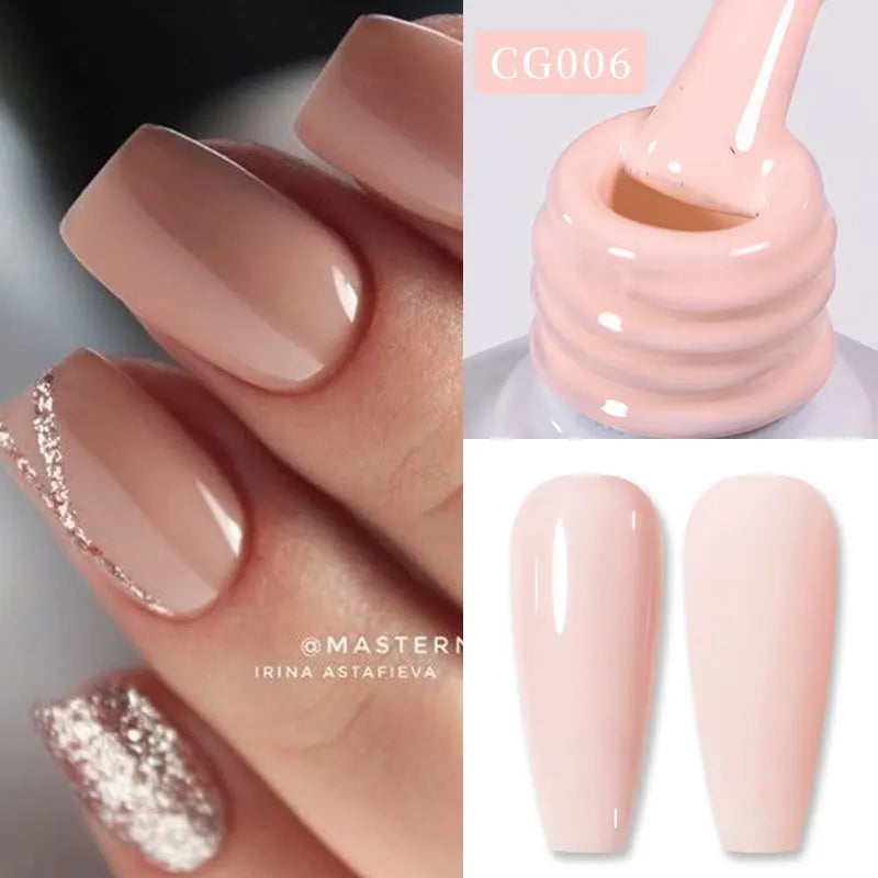 Jelly Nude Gel Nail Polish 10ml - Light Pink Peach UV Cure