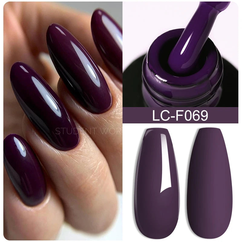 LILYCUTE 8ml Pink Natural Dried Flower Gel Nail Polish Summer Colorful Fairy Series Manicure Painting Soak Off Nail Art UV Gel