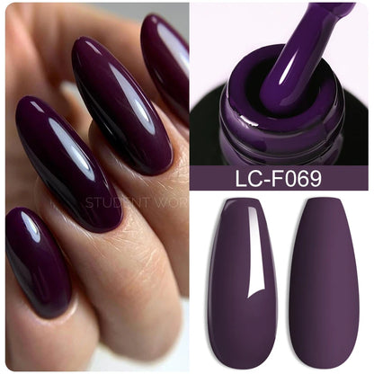 LILYCUTE 8ml Pink Natural Dried Flower Gel Nail Polish Summer Colorful Fairy Series Manicure Painting Soak Off Nail Art UV Gel