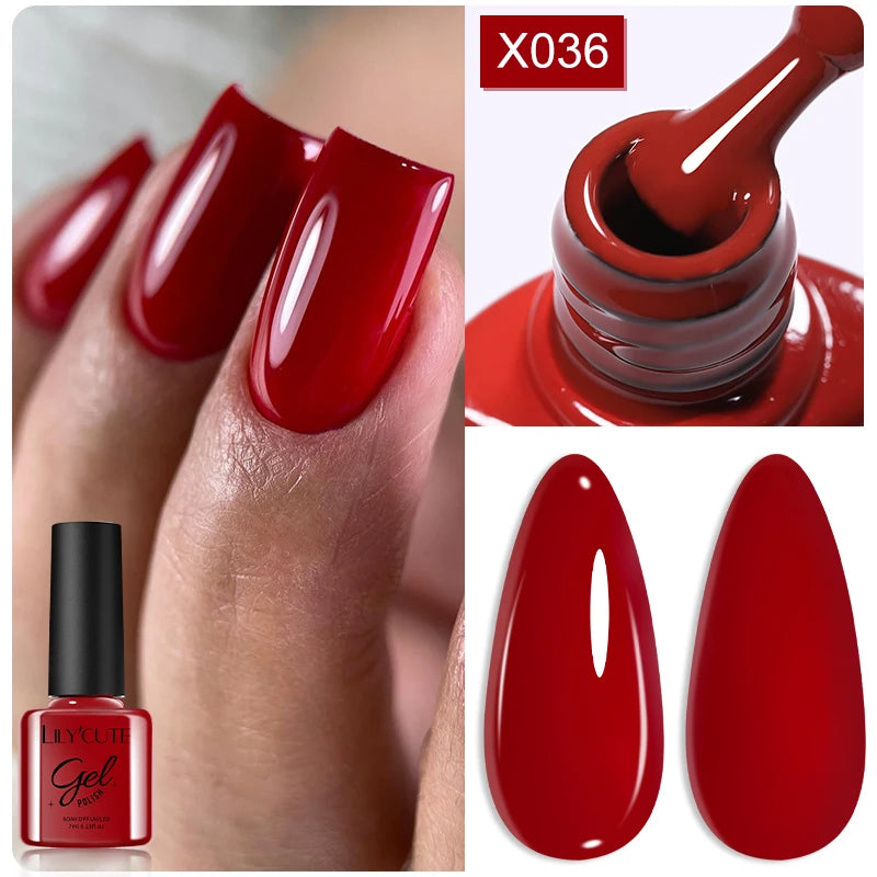 LILYCUTE 7ml Thermal Gel Nail Polish 3 Layers Temperature Color Changing Gel Polish Semi Permanent UV Gel For Nail Art Manicure
