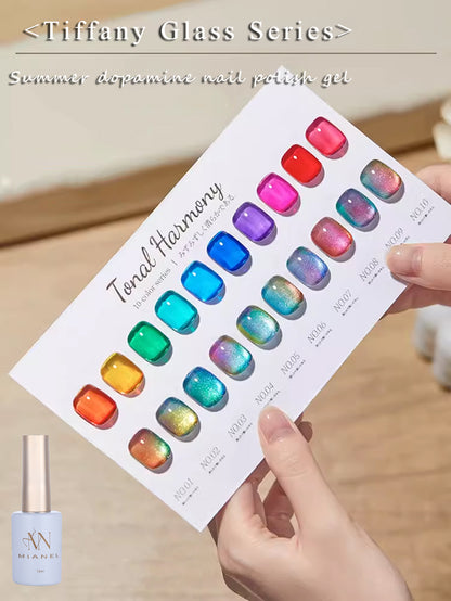 MIANEL Gel Nail Polish 12ML - Candy Glass Finish, 1-10pcs
