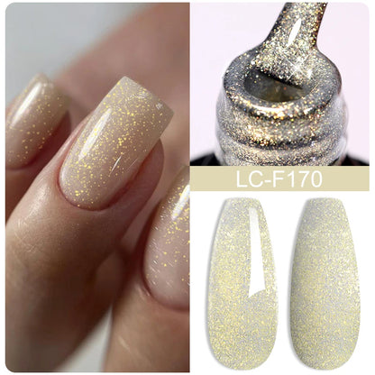 LILYCUTE 8ml Pink Natural Dried Flower Gel Nail Polish Summer Colorful Fairy Series Manicure Painting Soak Off Nail Art UV Gel