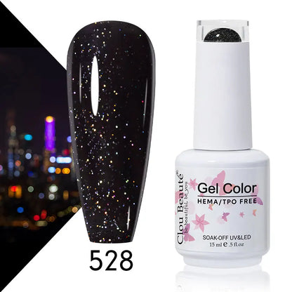 Clou Beaute 15ml Summer Bright Hot Pink Orange HEMA TPO FREE Nail Gel Polish Vernis Semi Permanent Nail Art Pigment Gel Varnish