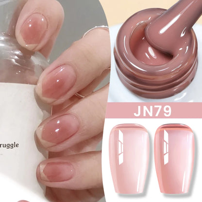 Jelly Nude Gel Nail Polish 10ml - Light Pink Peach UV Cure