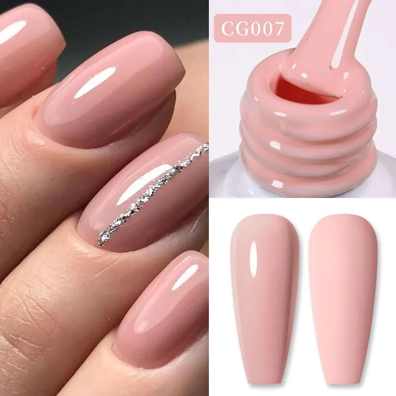 Jelly Nude Gel Nail Polish 10ml - Light Pink Peach UV Cure