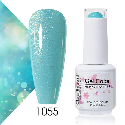 Clou Beaute 15ml Summer Bright Hot Pink Orange HEMA TPO FREE Nail Gel Polish Vernis Semi Permanent Nail Art Pigment Gel Varnish