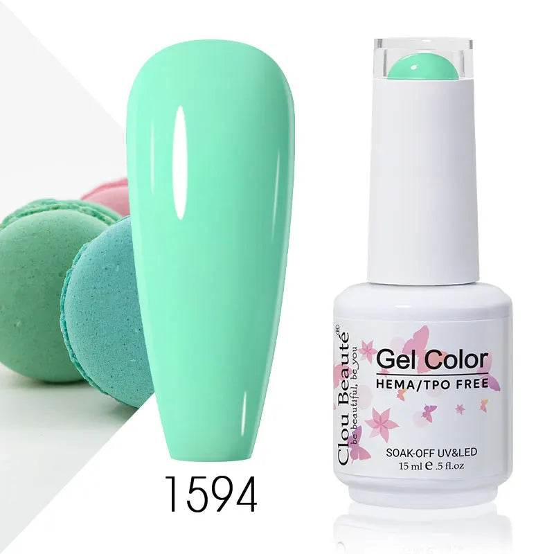 Clou Beaute 15ml Summer Bright Hot Pink Orange HEMA TPO FREE Nail Gel Polish Vernis Semi Permanent Nail Art Pigment Gel Varnish