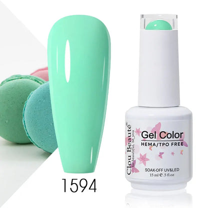 Clou Beaute 15ml Summer Bright Hot Pink Orange HEMA TPO FREE Nail Gel Polish Vernis Semi Permanent Nail Art Pigment Gel Varnish