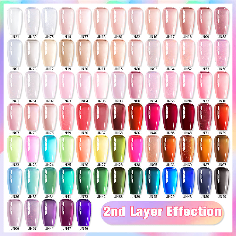 Jelly Nude Gel Nail Polish 10ml - Light Pink Peach UV Cure