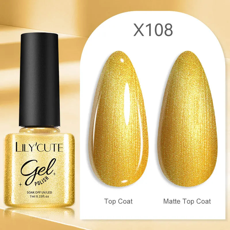 LILYCUTE 7ml Thermal Gel Nail Polish 3 Layers Temperature Color Changing Gel Polish Semi Permanent UV Gel For Nail Art Manicure
