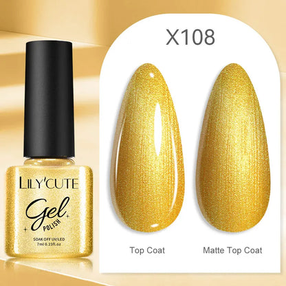 LILYCUTE 7ml Thermal Gel Nail Polish 3 Layers Temperature Color Changing Gel Polish Semi Permanent UV Gel For Nail Art Manicure