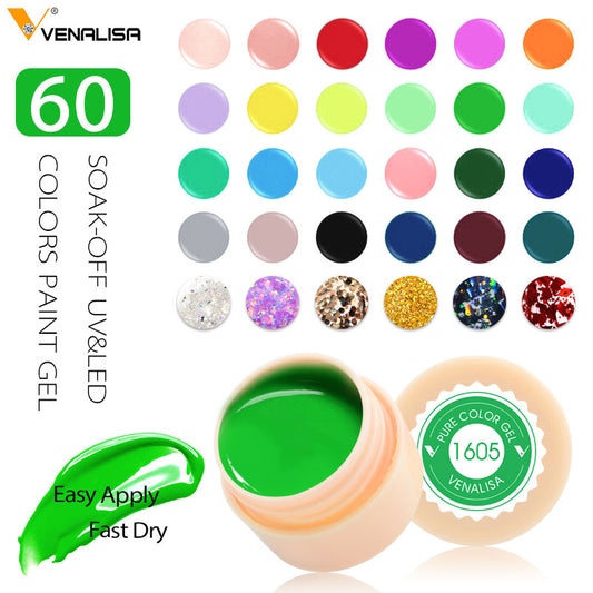 Gel Nail Polish 60 Colors 5ml UV Nail Art Paint