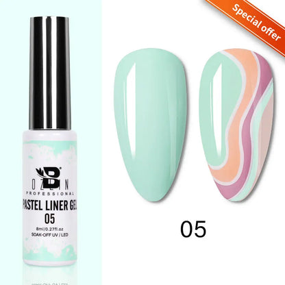 Gel Nail Polish Metallic Liner Gel: Gold & Silver Chrome Nail Polish