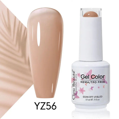 Clou Beaute 15ml Summer Bright Hot Pink Orange HEMA TPO FREE Nail Gel Polish Vernis Semi Permanent Nail Art Pigment Gel Varnish