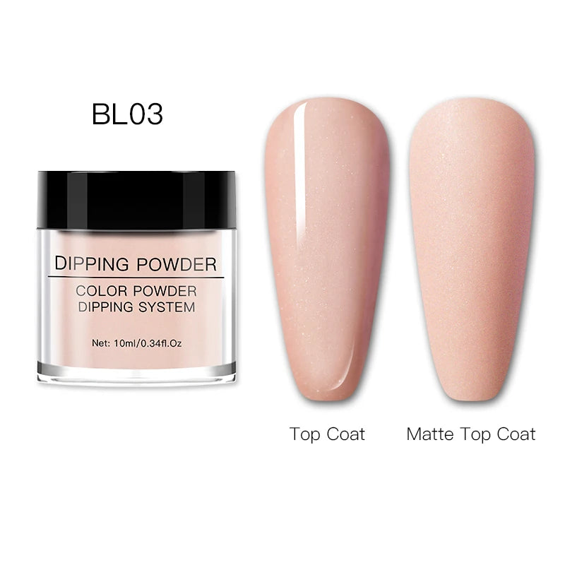 Glitter Nail Dipping Powder - Pink, No Lamp, 5/10g