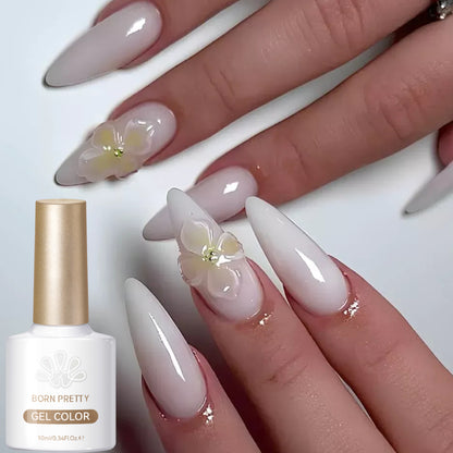 Milky Jelly White Gel Nail Polish - BORN PRETTY 10ml UV LED