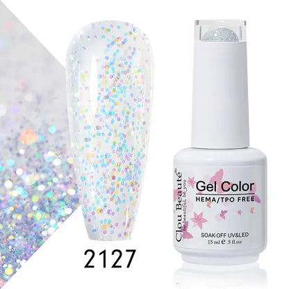 Clou Beaute 15ml Summer Bright Hot Pink Orange HEMA TPO FREE Nail Gel Polish Vernis Semi Permanent Nail Art Pigment Gel Varnish
