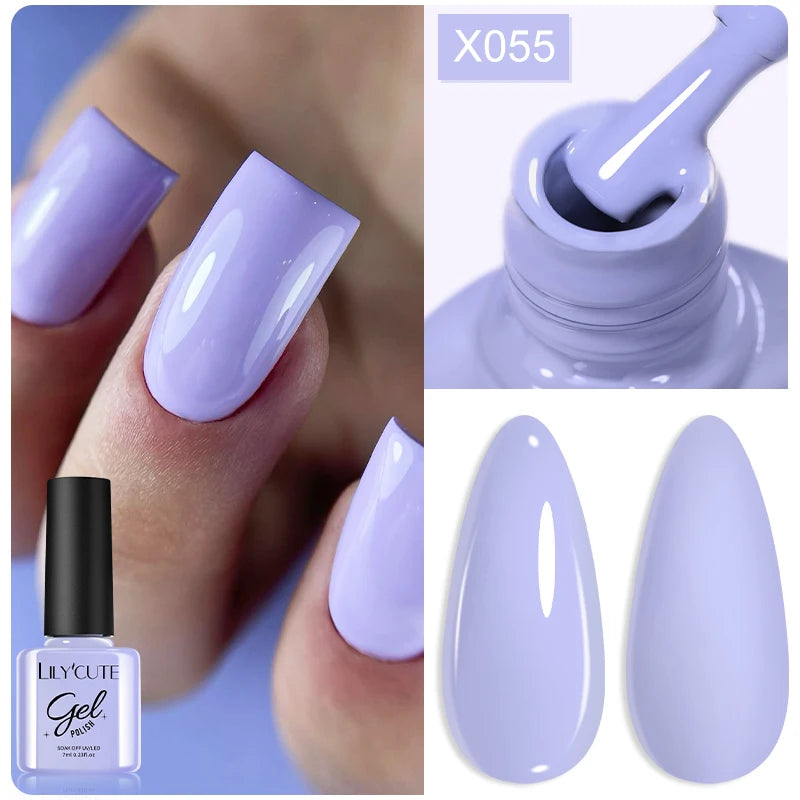 LILYCUTE 7ml Thermal Gel Nail Polish 3 Layers Temperature Color Changing Gel Polish Semi Permanent UV Gel For Nail Art Manicure