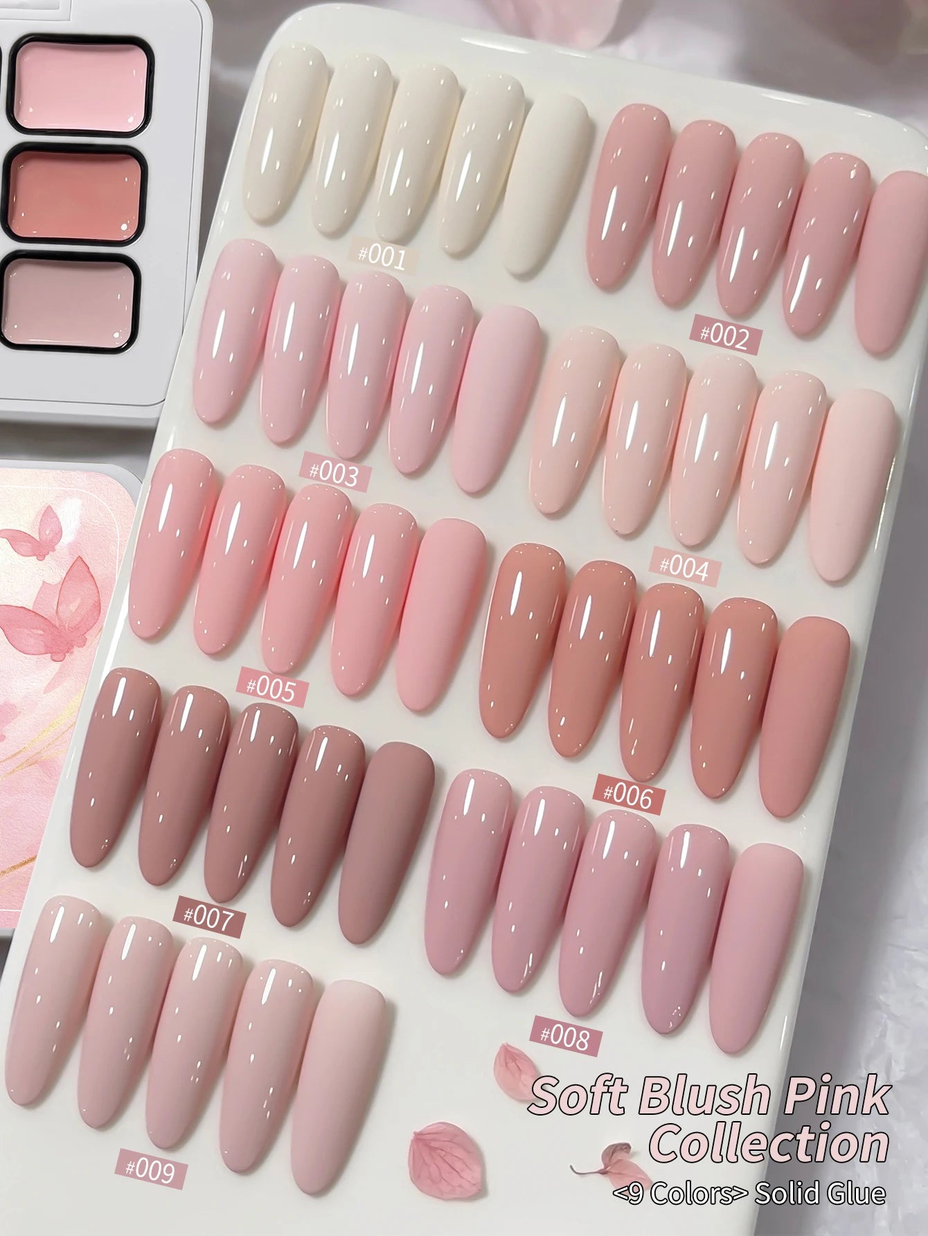Jillradia 9-Colors New Popular Solid Gel Nail Gel Semi Permanent Nail Art Soaking UV LED Gel Christmas Manicure Gift Nail Salon