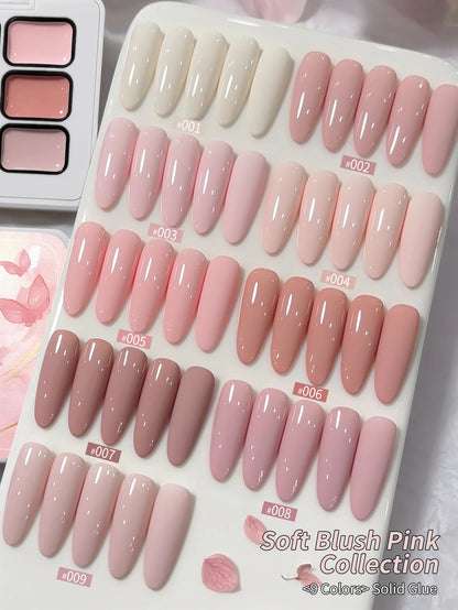 Jillradia 9-Colors New Popular Solid Gel Nail Gel Semi Permanent Nail Art Soaking UV LED Gel Christmas Manicure Gift Nail Salon