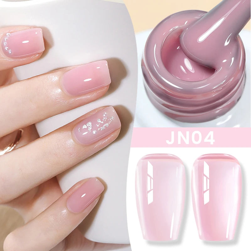 Jelly Nude Gel Nail Polish - 50 Colors, UV LED Soak Off