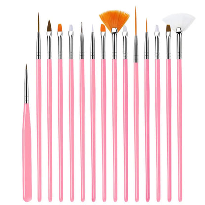 Nail Art Brush Set: 5/20Pcs Dotting & Painting Tools