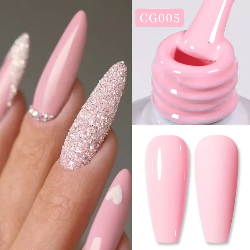 Jelly Nude Gel Nail Polish 10ml - Light Pink Peach UV Cure