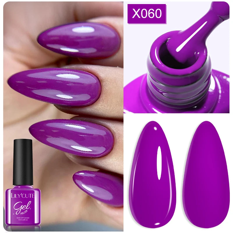 LILYCUTE 7ml Thermal Gel Nail Polish 3 Layers Temperature Color Changing Gel Polish Semi Permanent UV Gel For Nail Art Manicure