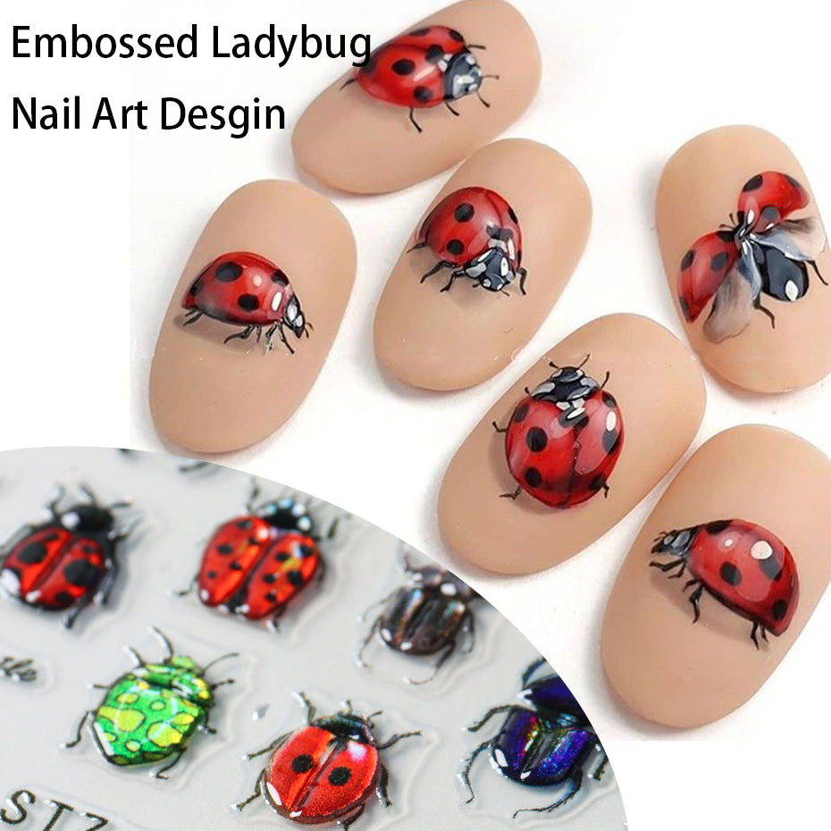 Insect Dragonfly 5D Nail Art Stickers - Y2K Summer Manicure Decals