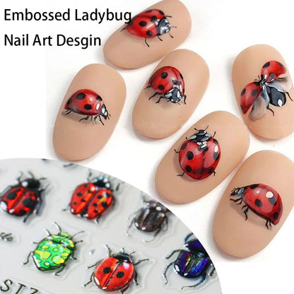 Insect Dragonfly 5D Nail Art Stickers - Y2K Summer Manicure Decals