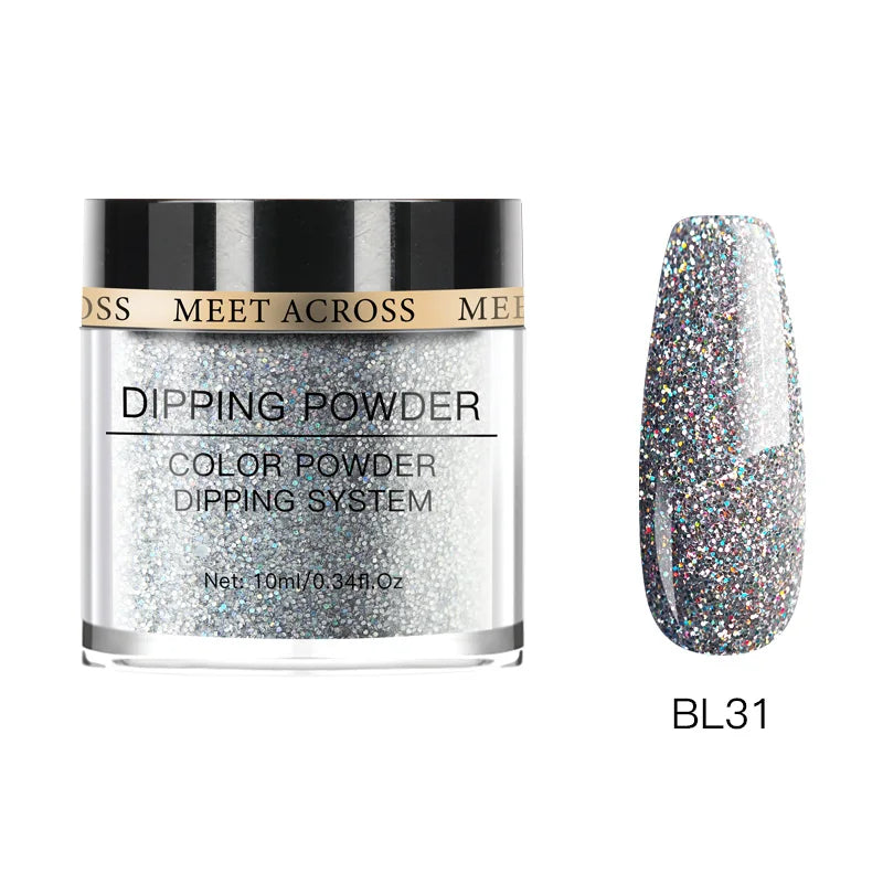Glitter Nail Dipping Powder - Pink, No Lamp, 5/10g