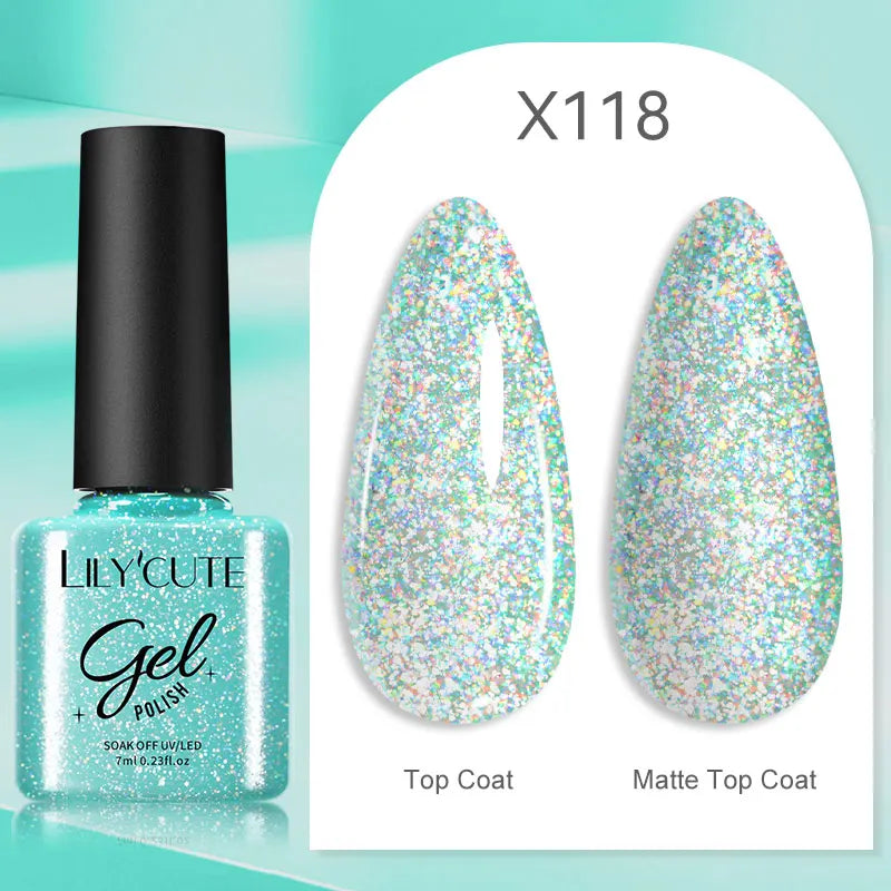 LILYCUTE 7ml Thermal Gel Nail Polish 3 Layers Temperature Color Changing Gel Polish Semi Permanent UV Gel For Nail Art Manicure