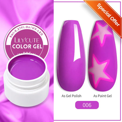 LILYCUTE 8ml Pink Natural Dried Flower Gel Nail Polish Summer Colorful Fairy Series Manicure Painting Soak Off Nail Art UV Gel