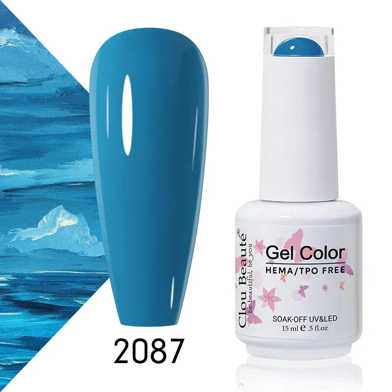 Clou Beaute 15ml Summer Bright Hot Pink Orange HEMA TPO FREE Nail Gel Polish Vernis Semi Permanent Nail Art Pigment Gel Varnish