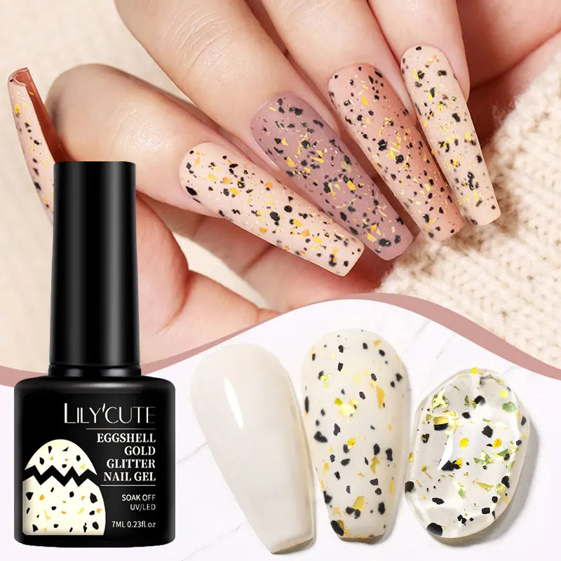 LILYCUTE 8ml Pink Natural Dried Flower Gel Nail Polish Summer Colorful Fairy Series Manicure Painting Soak Off Nail Art UV Gel