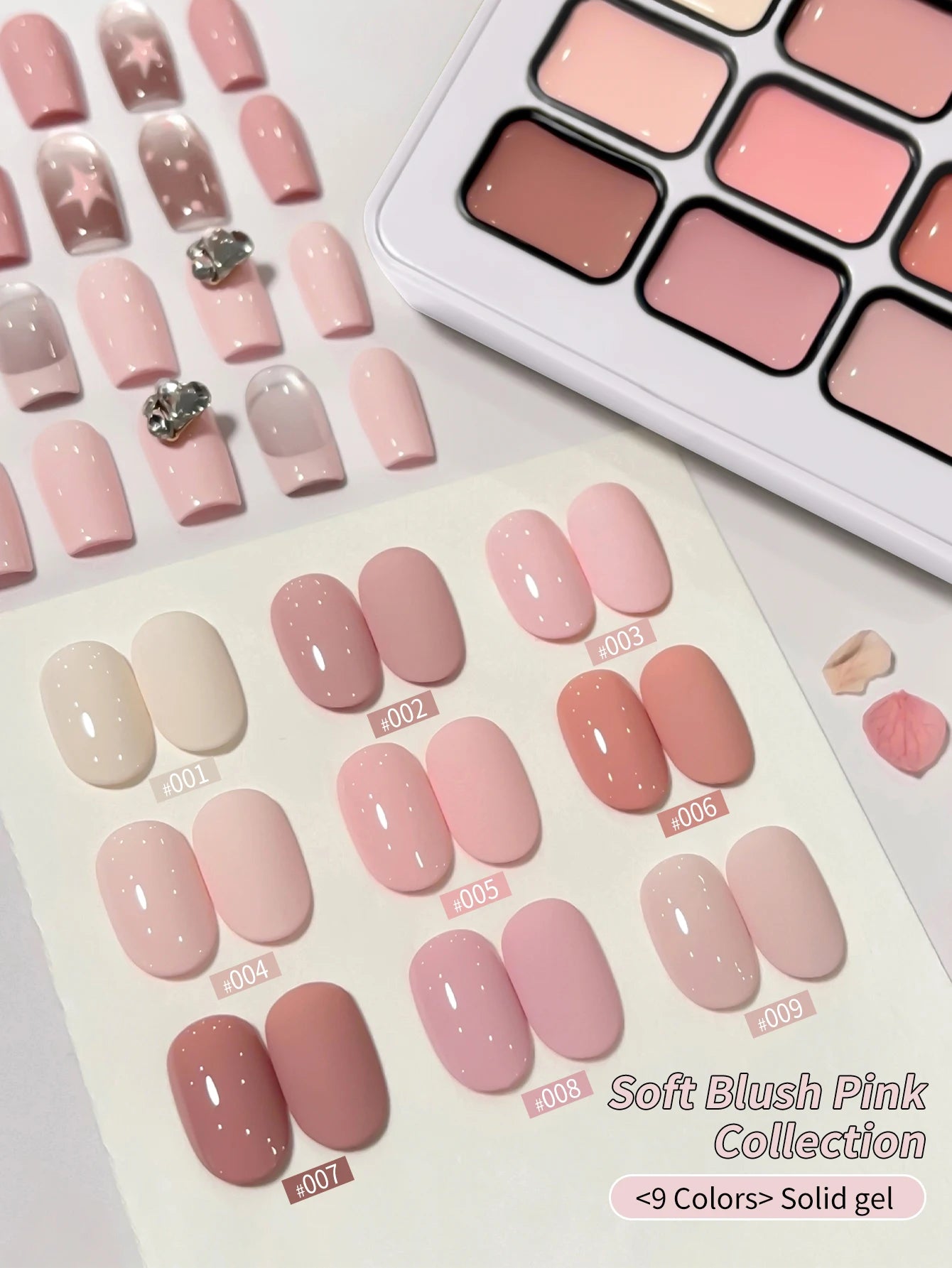 Jillradia 9-Colors New Popular Solid Gel Nail Gel Semi Permanent Nail Art Soaking UV LED Gel Christmas Manicure Gift Nail Salon