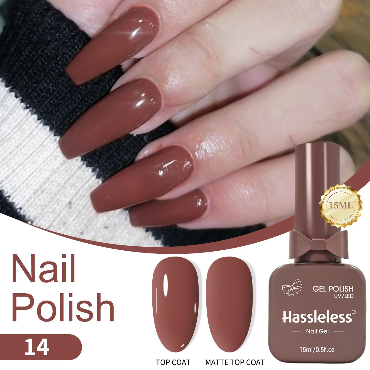 Single-Use 15ml Gel Nail Polish - Easy Home/Salon Manicure